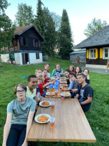 Souper après la montée